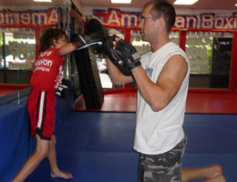 REPUBLIC Coach Dave Nielsen working Boxing with Kids Class